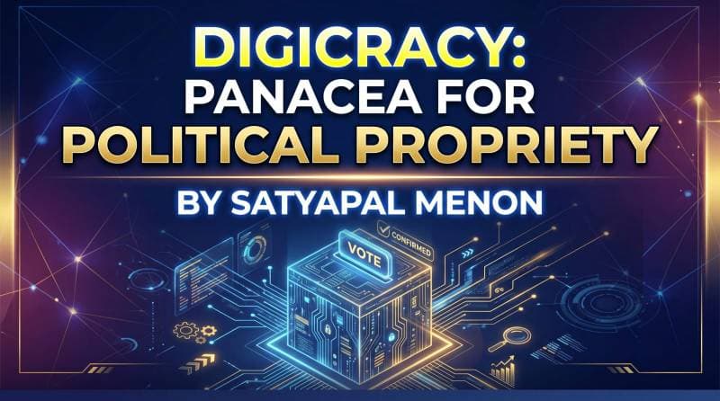 DIGICRACY: PANACEA FOR POLITICAL PROPRIETYడిజిక్రసీ: రాజకీయ సముచితత్వానికి సర్వరోగ నివారిణి&nbsp;